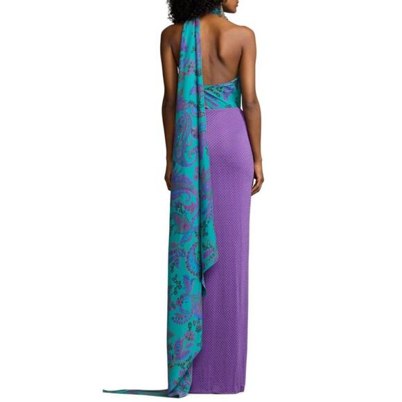 NEW Ralph Lauren Purple Label Jarvis Filigree Silk Bodysuit Scarf Womens Italy - Picture 6 of 16